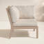 Amina Outdoor Solid Wood Acacia Corner Chair with Cushions-822343652