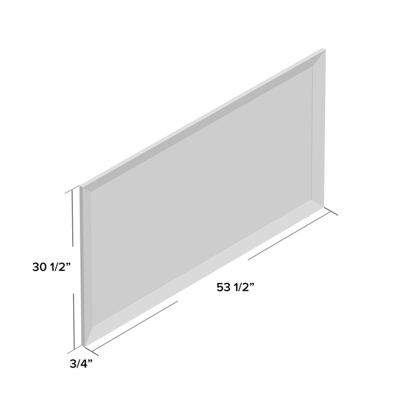 Azeriah Wood Flat Mirror, 53.5" H x 30.5" W