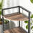 Corner Bookshelf, 6-Tier Rustic Brown