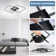 LED Ceiling Light 2-Bulb Square Dimmable Modern with Remote Control Living Room 52W