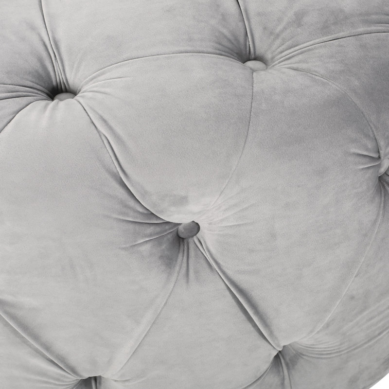 Velours gris avec l 41,18 po Largeur, 17,07 hauteur, profondeur de construction, contemporain
