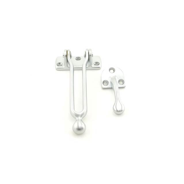 Security Door Guard, Satin Chrome