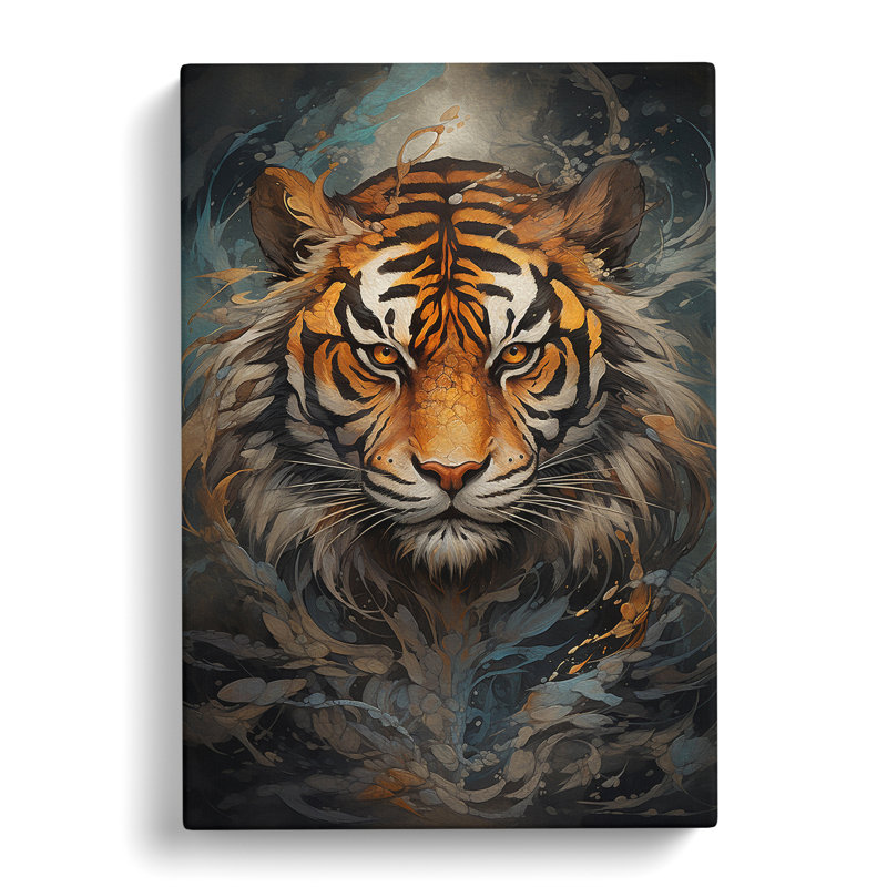 Tiger Futurism No.2 - Wrapped Canvas, 76cm H x 50cm W x 3cm D