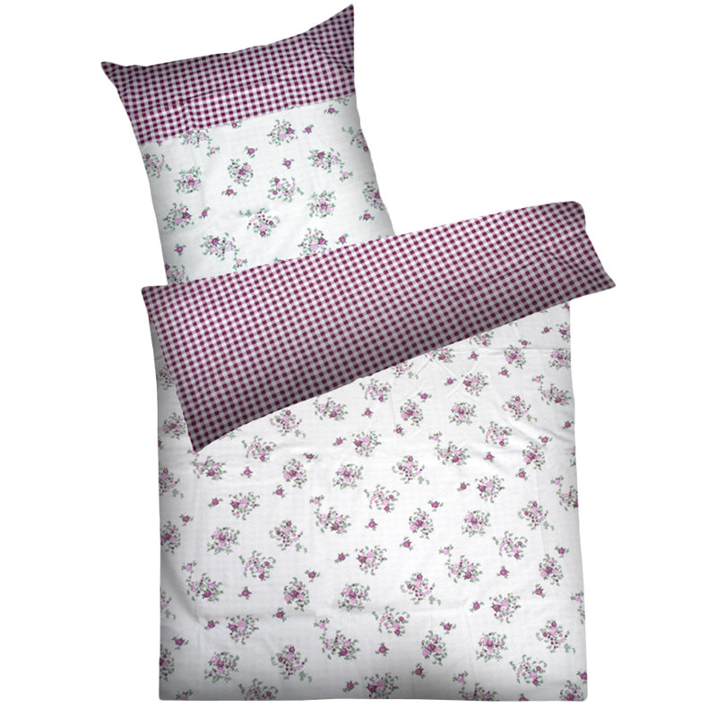 Wendebettwäsche, Single Duvet Cover + 1 Pillowcase, Berry