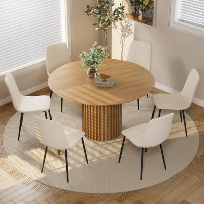 Round Pedestal Dining Table Set by Mercer41