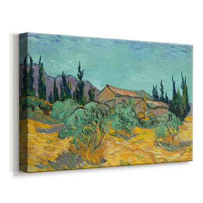 Ferme parmi les oliviers-Vincent van Gogh-Toile tendue avec châssis-1889