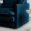 Canapé modulaire modulaire pour salon: canapé en U 5 places en chenille bleue: canapé