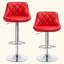 Swivel Upholstered Adjustable Height Counter Stool with Metal Frame-121141959
