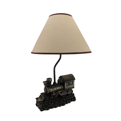 Lampe de table rétro rétro en bronze coulé avec lumière de 19 po de hauteur, type A, 40 watts