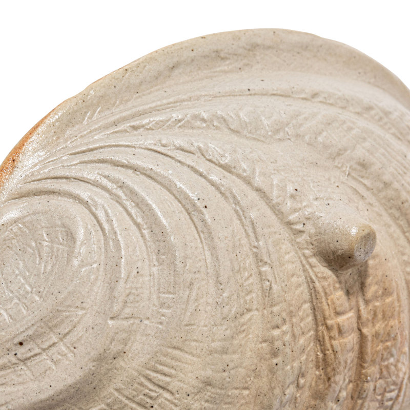 Stoneware White Shell Abalone Plate