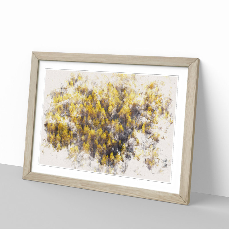 Golden Forest - Picture Frame Painting Print, Oak Framed, 40cm H x 60cm W x 2cm D