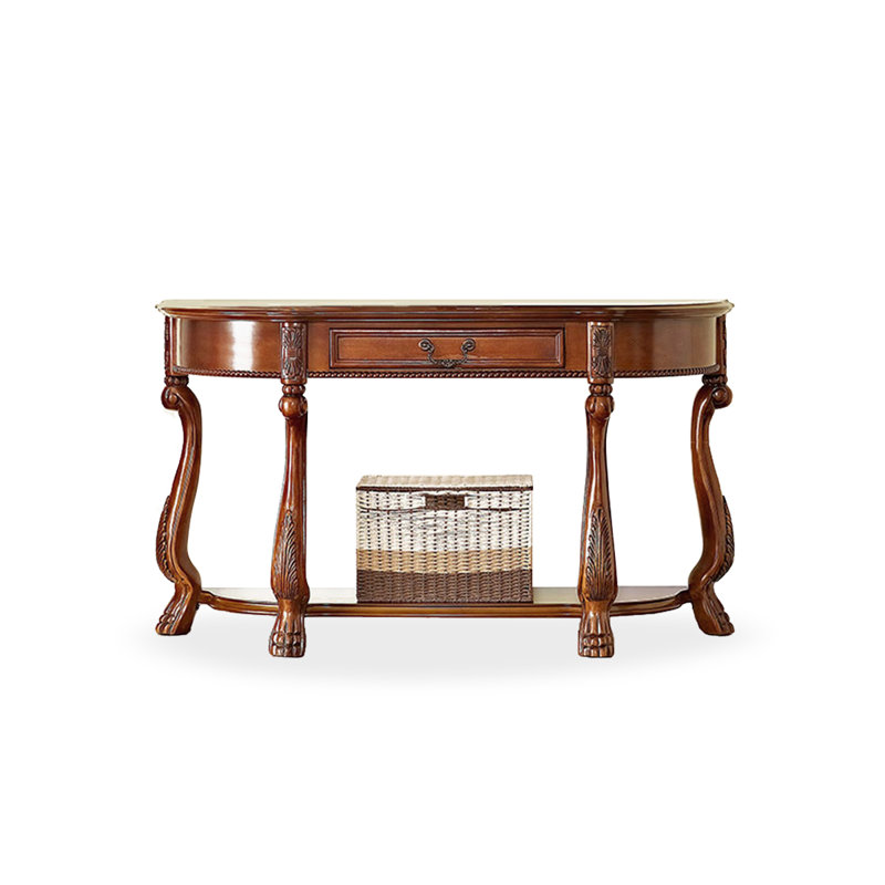 Console en bois massif brun 51,97 "