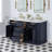 Palace 60" Carrara Quartz Countertop Bath Vanity in Monarch Blue with Faucet