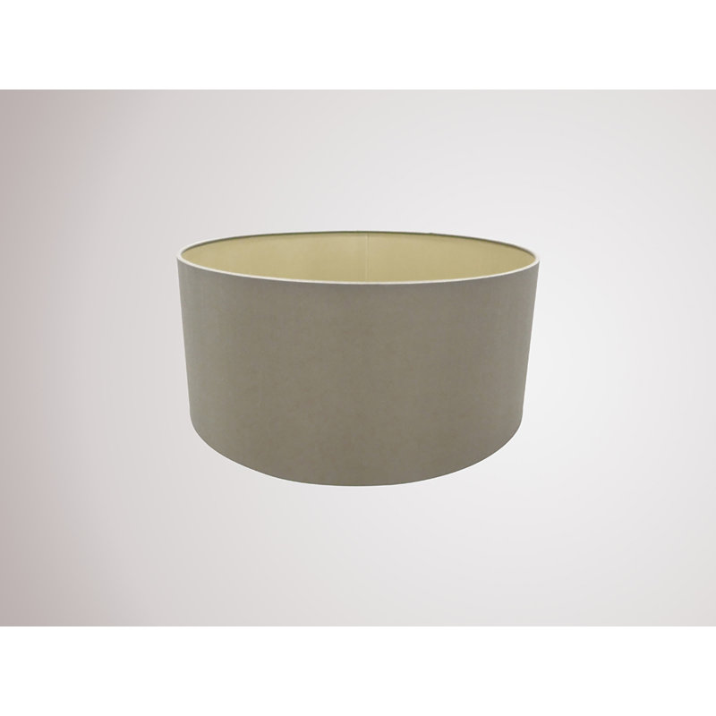 Cotton Drum Lamp Shade, Taupe, 20cm H x 50cm W x 50cm D