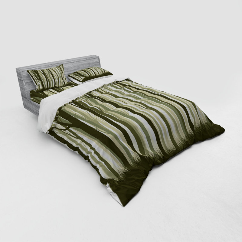 Ensemble de housse de couette rustique en microfibre Forest Forest, Housse de couette grand + 3 pièces supplémentair