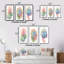 «Blossoming Succulent In Tender Retro Pink II», 3 pièces sur toile-326820448-326820453