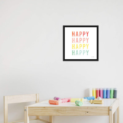 «Happy Happy» par Ann Kelle, reproduction d'art textuel
