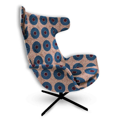 Alexandia Velvet Swivel Armchair