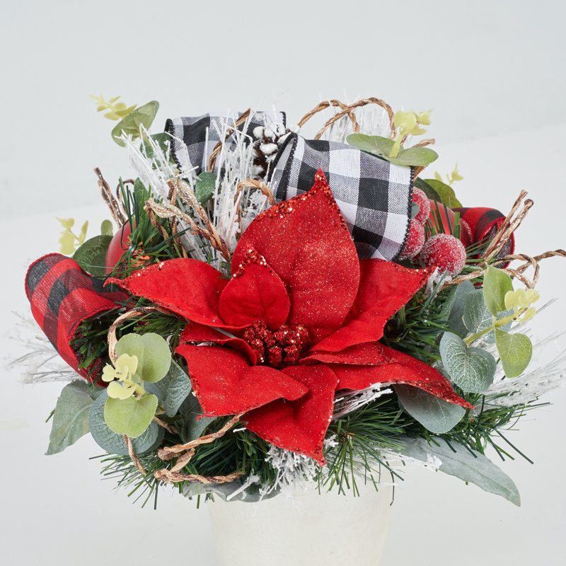 Centre de table poinsettia en pot