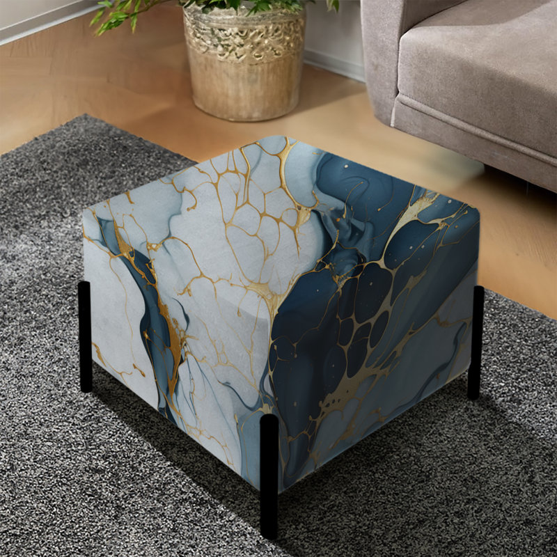 Gold Timeless Marble Classic Delights - Repose-pieds carré en marbre