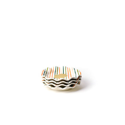Turkey Stripes 8 Ruffle Plate Set Of 4