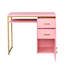 Bureau d'ordinateur rose