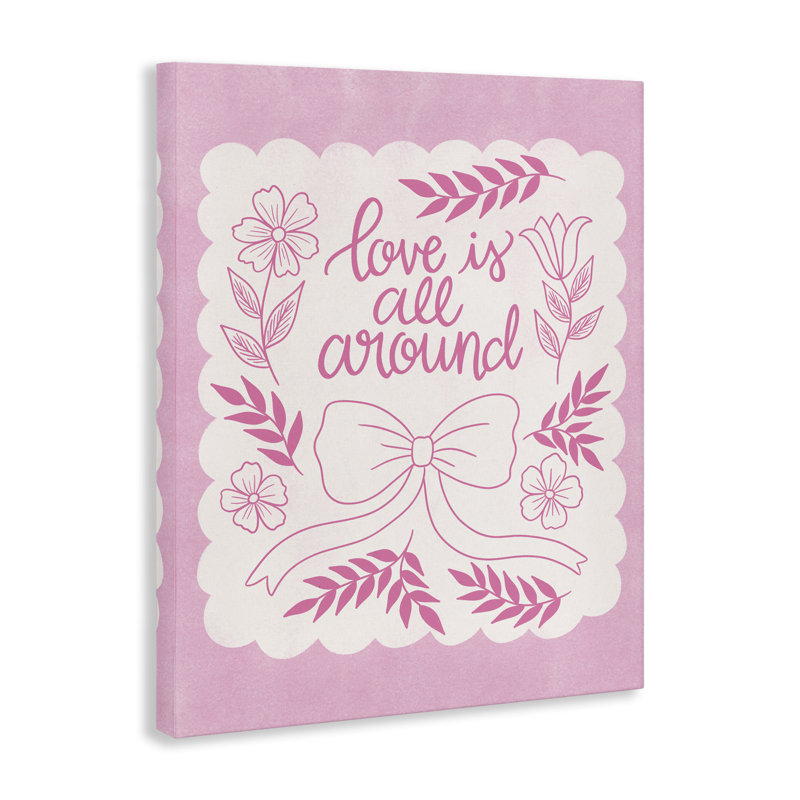  «Pink Love All Around», art mural par Taylor Shannon Designs, H 20 po x l 16 po