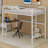 Twin Metal Loft Bed With Desk, Ladder And Guardrails-101953816