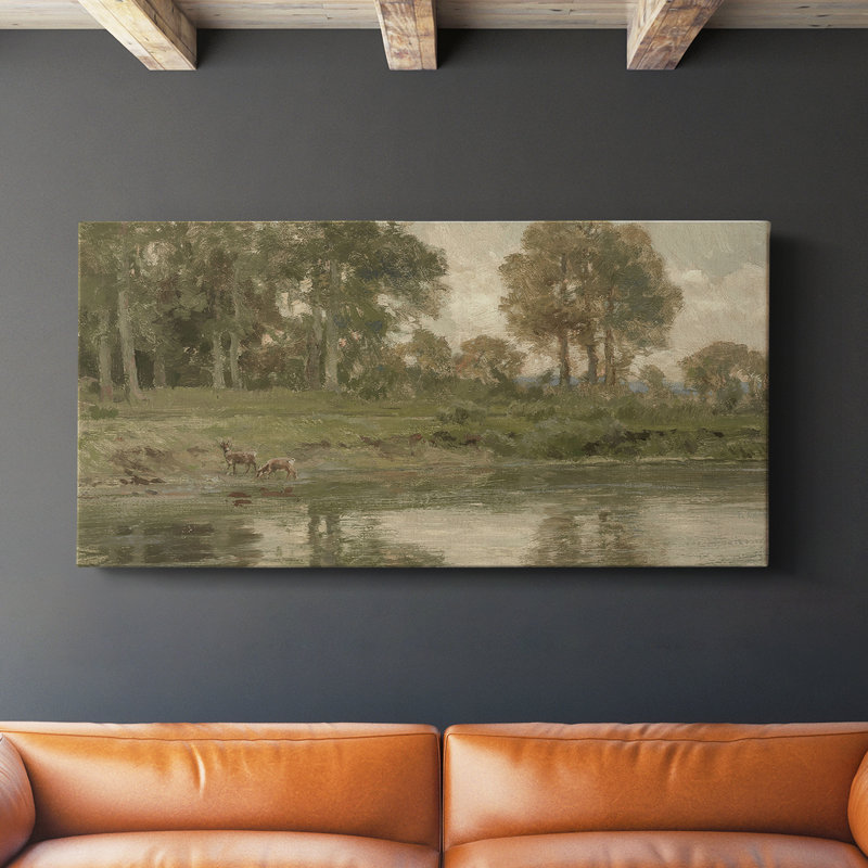 Série paysage - DCCCLXV III - Toile tendue avec châssis - Prêt à être accroché, H 16 po x l 32 po