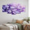 Toile lilas avec feuilles de la forêt III - feuilles - art mural traditionnel pour salon diamant