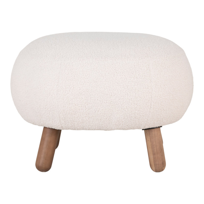 Valparaiso Round Solid Colour Footstool Ottoman
