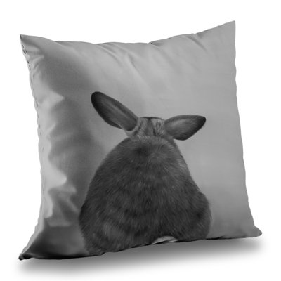 Little rabbit from behind - Pets Animals – Throw Pillow Cover Only, Double-Sided Print, Insert Not Included