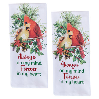  Holiday Cardinal Dishtowel Set Of 2