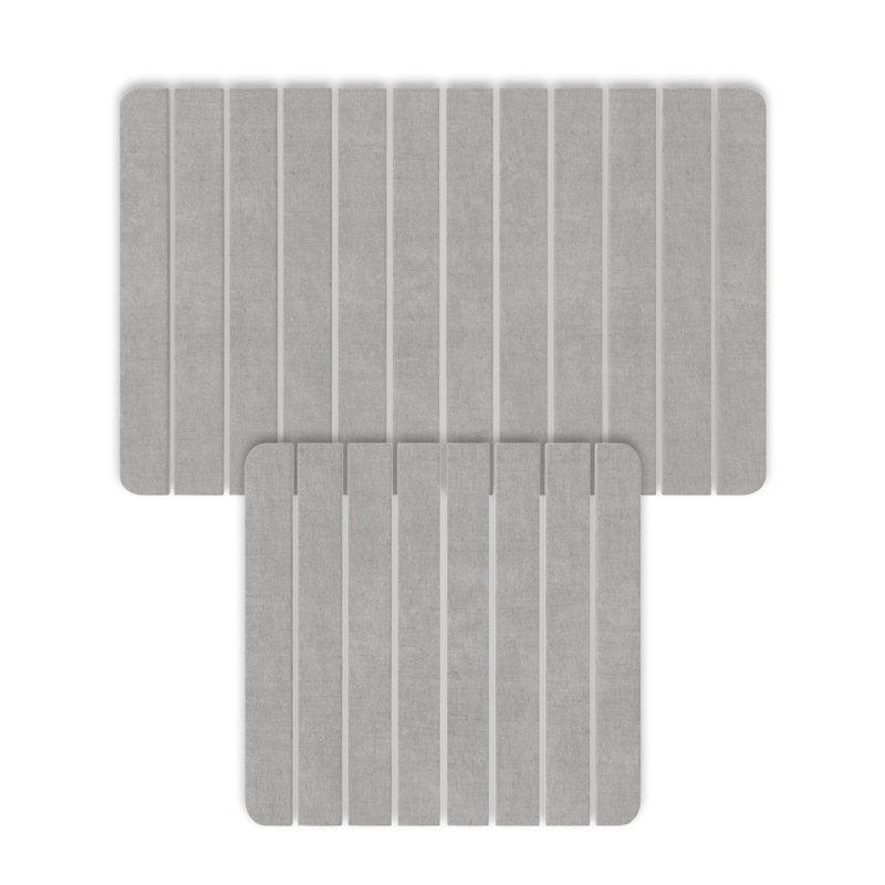 Ensemble de tapis de bain à séchage rapide Diatomite - grand + petit tapis gris, Gris