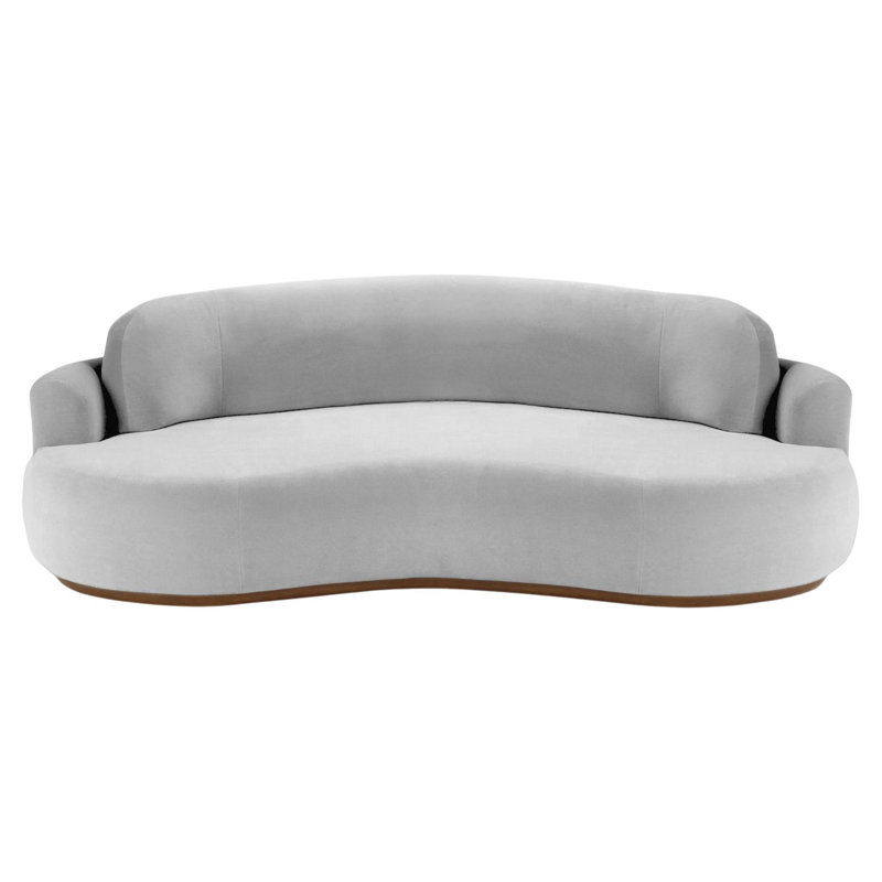 Canapé Nless, H 31 po x l 118 po x P 52 po, Brun, Velours d'aluminium