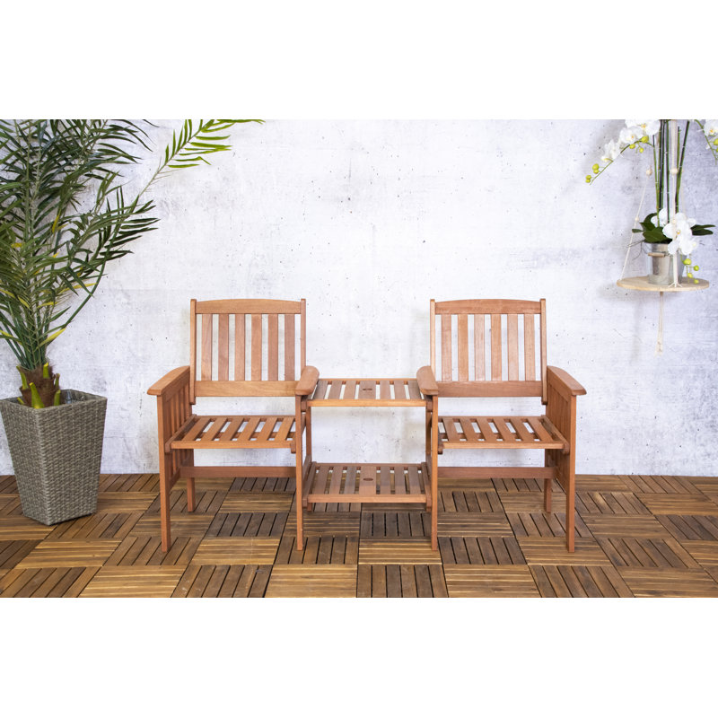 Touete Wooden Love Seat