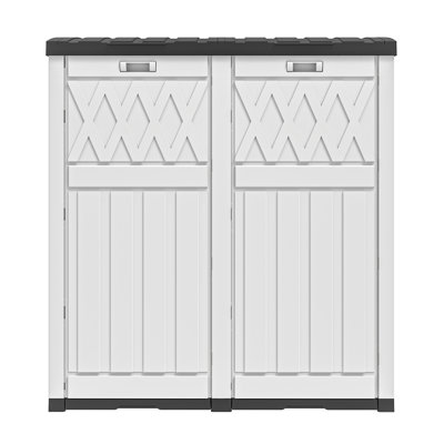 Plastic Manual Lift Outdoor Trash/Recycling Bins - 61 Gallons
