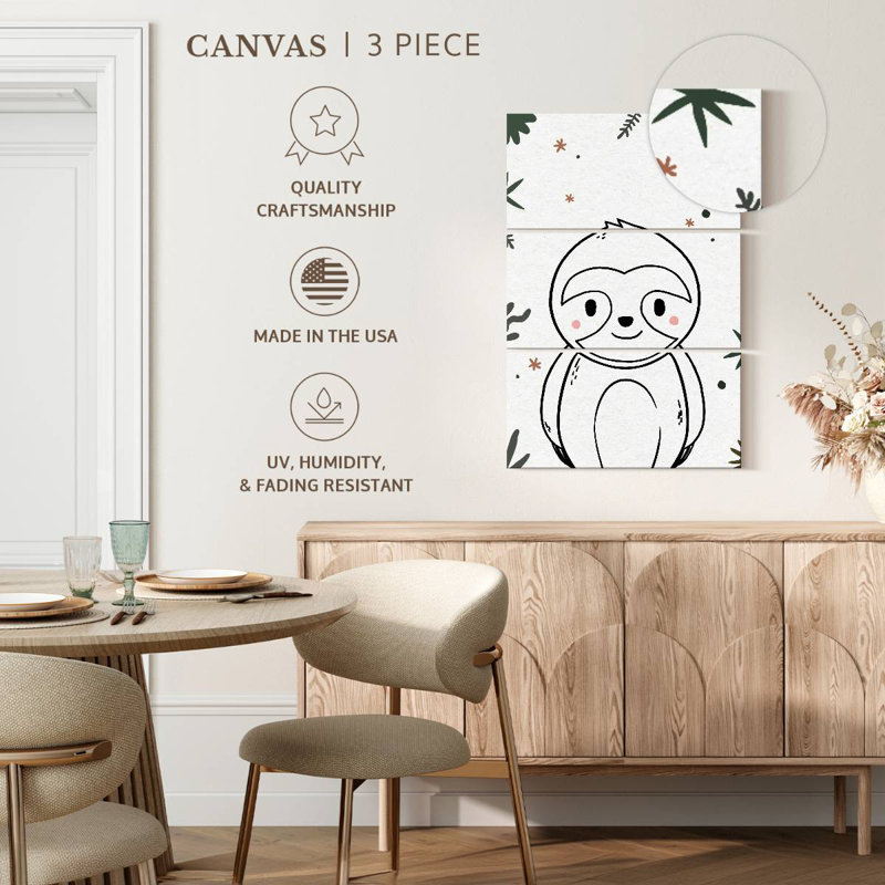 Paresseux pour chambre de bébé Ashelle, H 65 po x l 42 po