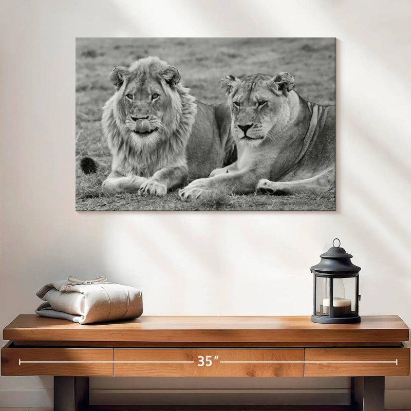 Brampt Lion Couple I, 16" H x 24" W