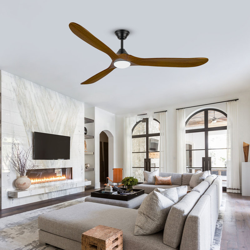 Ventilateur de plafond moderne avec lumière DEL, 82"