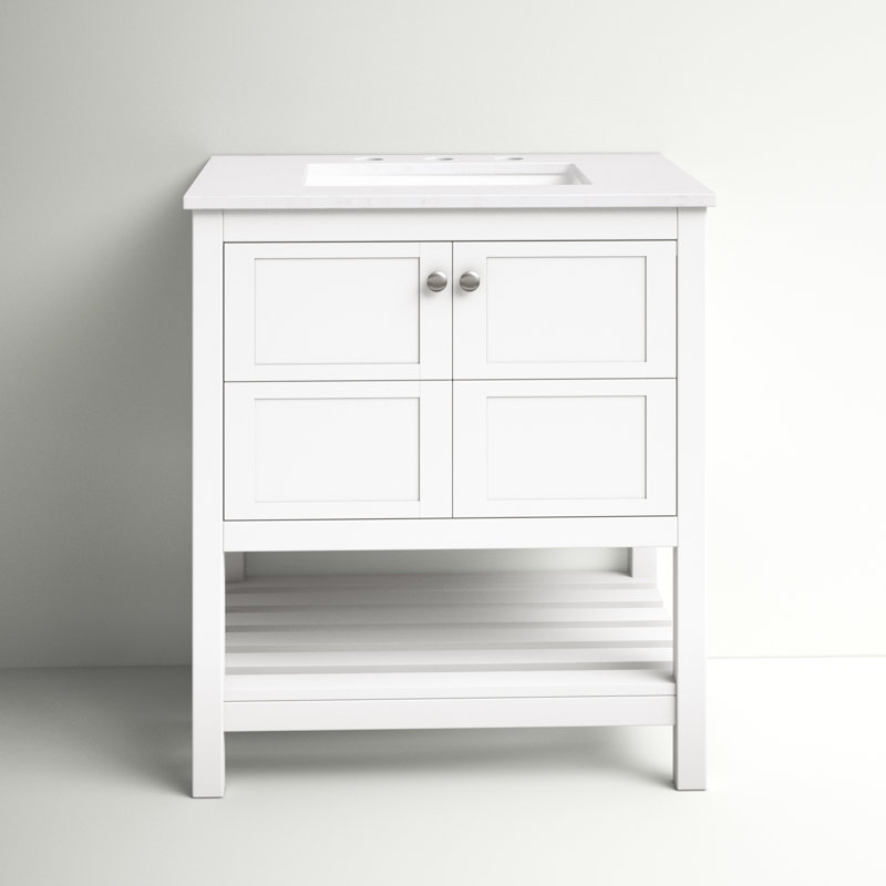 Ensemble de meuble-lavabo simple 30 po Krish, Blanc