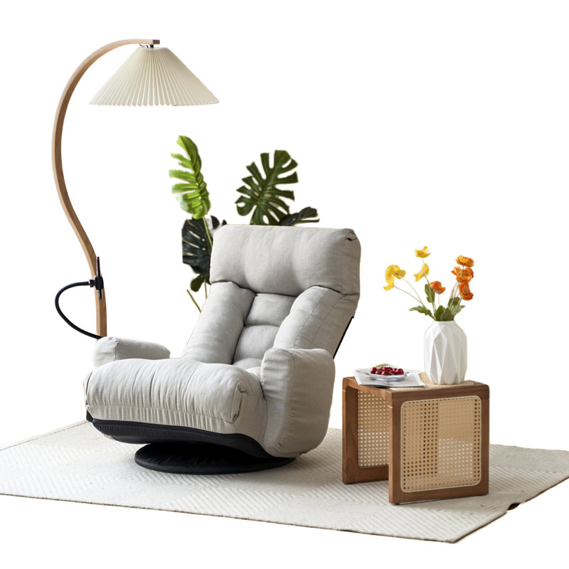 Gray 360 Degree Rotatable Chair With Adjustable Settings, Metal Frame, Soft Seat For A Relaxing, And Happy Time Ergonomic Rotation, Metal, Seat, Ideal Relaxing Napping