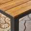 Table de salle à manger rectangulaire pour l'extérieur, table de patio en bois d'acacia de L 71 po, table bistro de ferme pour la cour, le jardin, le bord de la piscine, la terrasse