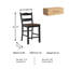 Tabouret en bois massif Taylen