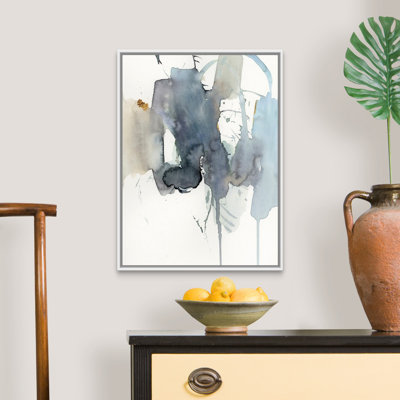 Indigo Splatter II by Victoria Barnes - Painting Print on Canvas