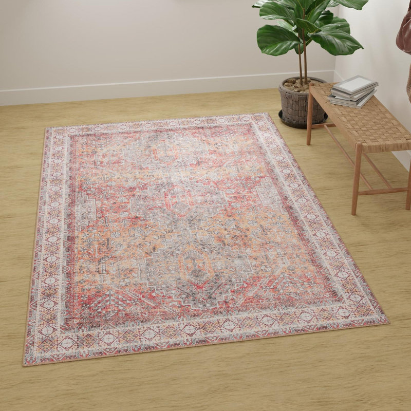Bungalow Rose Sarah Timeless Rug, Rectangle 8 pi 4 po x 12 pi