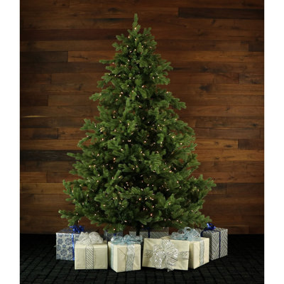 Fraser Hill Farm 9-Ft. Foxtail Pine Artificial Christmas Tree with Warm White LED Lights and Stand