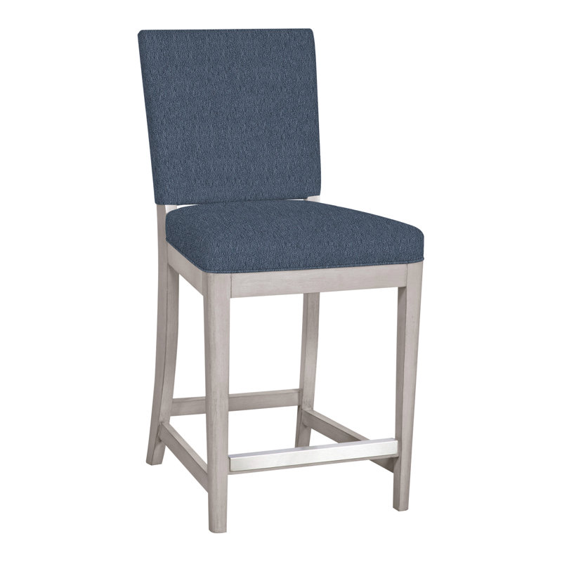 Tabouret de comptoir 42 po Vanguard, Bleu Navada, Gris colombe