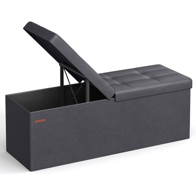 Ensemble banc et chaise avec rangement, Brun