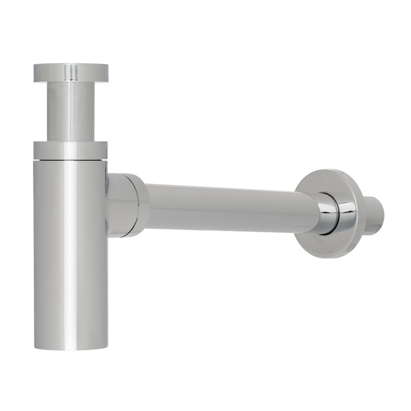 Bouteille ronde en laiton massif, Chrome